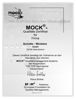 MOCK Qualitätszertifikat